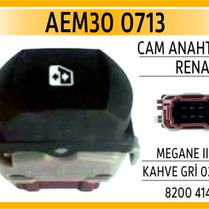 CAM ANAHTARI RENAULT MEGANE II SAĞ KAHVE GRİ 02-09