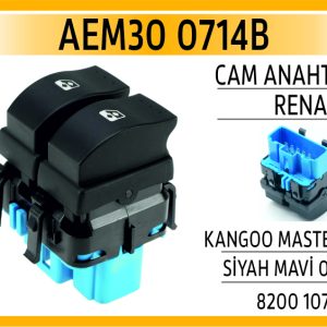 CAM ANAHTARI RENAULT KANGOO-MASTER III SİYAH-MAVİ