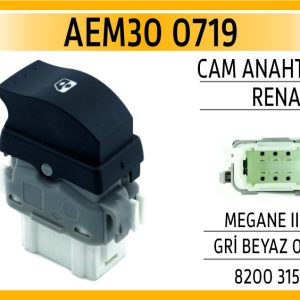 CAM ANAHTARI RENAULT MEGANE II SAĞ GRİ BEYAZ 02-14