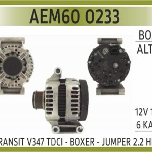 ALT233 TRANSIT V347 TDCI - BOXER - JUMPER 2.2 HDI 6 KANAL 12V 150A