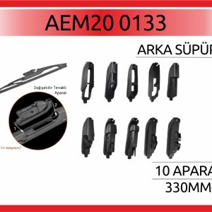ARKA SÜPÜRGE 10 APARATLI 330MM-13"