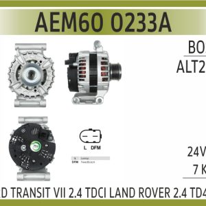 ALT233A FORD TRANSIT VII 2.4 TDCI LAND ROVER 2.4 TD4 06 7 Kanal 12V 150A